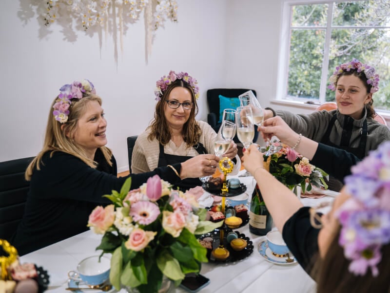 Flower crown making